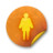 Orange sticker badges 065